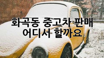 화곡동 중고차 판매, 어디서 할까요?